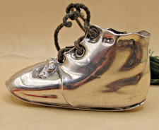 Birmingham 1911 Sterling Silver Novelty Baby Boot Pin Cushion Levi & Salaman