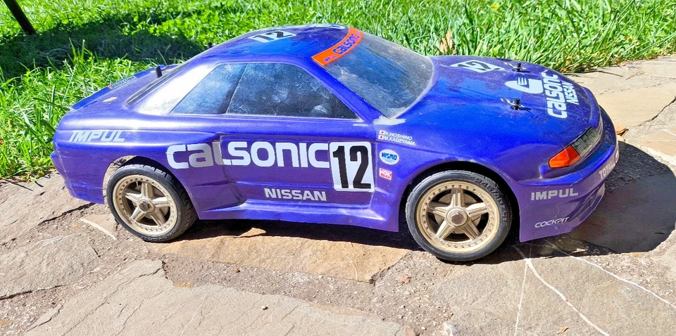 Vintage Kyosho Nissan Calsonic Skyline GTR 4WD R32 1/8 GP20 Super Eight Inferno - Bild 4 von 4