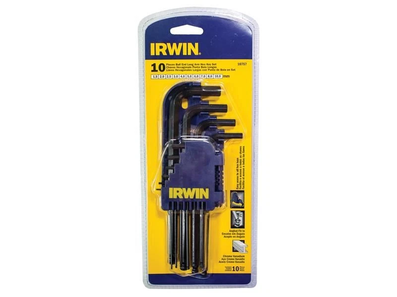 IRWIN® Set Kekunci Hex Lengan Panjang Hujung Bola, 10 Keping, Metrik - Image 2 of 2