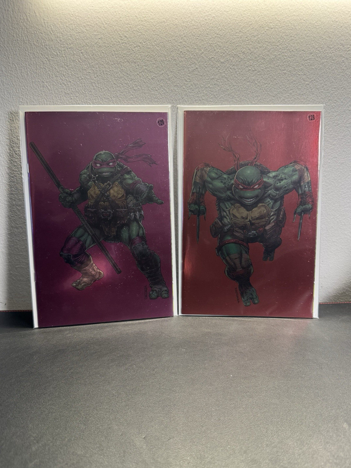 TMNT #1 SDCC Virgin Foil Raphael & Donatello Variant by Escorzas - Lot of 2