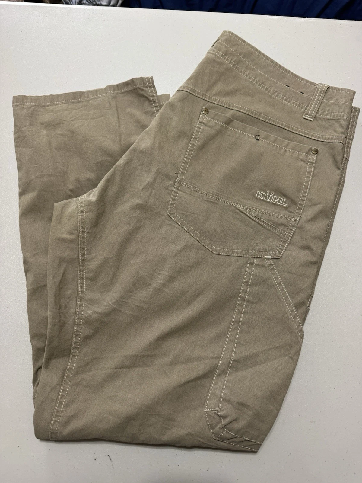 Kuhl Revolvr Vintage Patina Dye Pants Men's 38x30 Hiking Outdoor Khaki