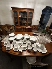 Discontinued Sango Debutant Pattern 56 Pieces China Dinnerware-3688 Set Of 8.