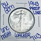 1943 BU UNCIRCULATED WALKING LIBERTY SILVER HALF DOLLAR AUTHENTIC U.S. MINT 7113