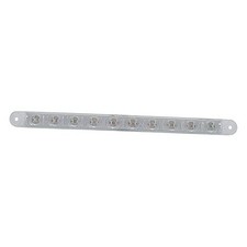 10 LED 9" Stop, Turn  Tail Light Bar Only - Red LED/Clear Lens, 38945
