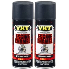VHT High Temp Paint VHTSP139 (2-PACK); Engine Enamel 11oz GM Satin Black 550°F
