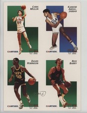 1992 Flashbacks Promotional Sheet Chris Mullin Kareem Abdul-Jabbar HOF 0au4