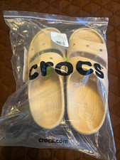 Crocs Classic Sandal v2 Slide Sandals Beige US 7 Slip On Synthetic 209403-2DS