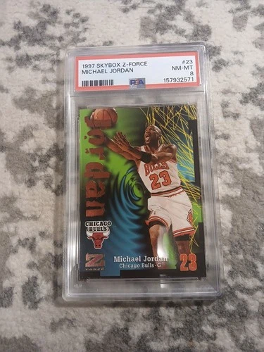 Michael Jordan #23 Psa 8 1997-98 Sky box Z Force #23