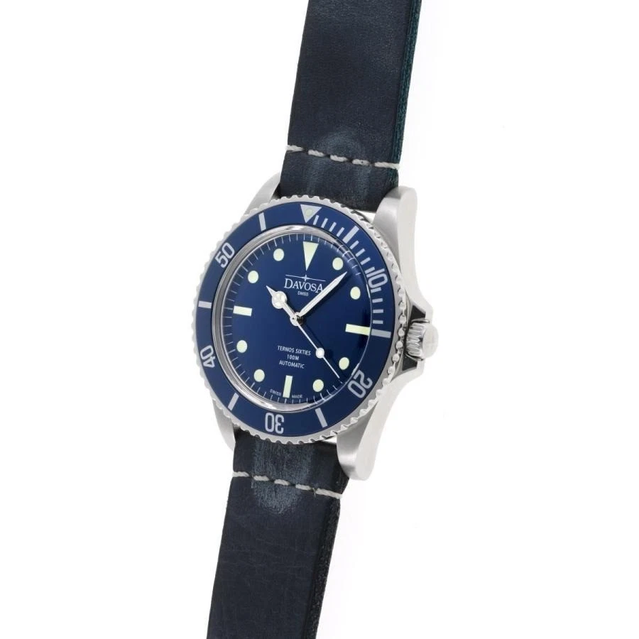 Orologio automatico DAVOSA Ternos Sixties 161.525.45 blu JP - Immagine 2 di 3