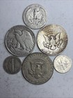 Collectors Lot 6 Silver Coins,1Walking,1Kennedy90% 1Kennedy40%,2Dimes,1 Quarter — photo 8