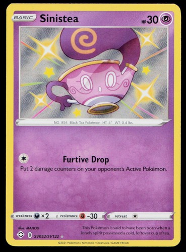 Sinistea SV052/SV122 Holo Shiny Rare Shining Fates Shiny Vault Pokemon NM