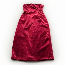 Express Womens Burgundy Velvet Midi Dress Corset Style Size XS NWT NEW $148