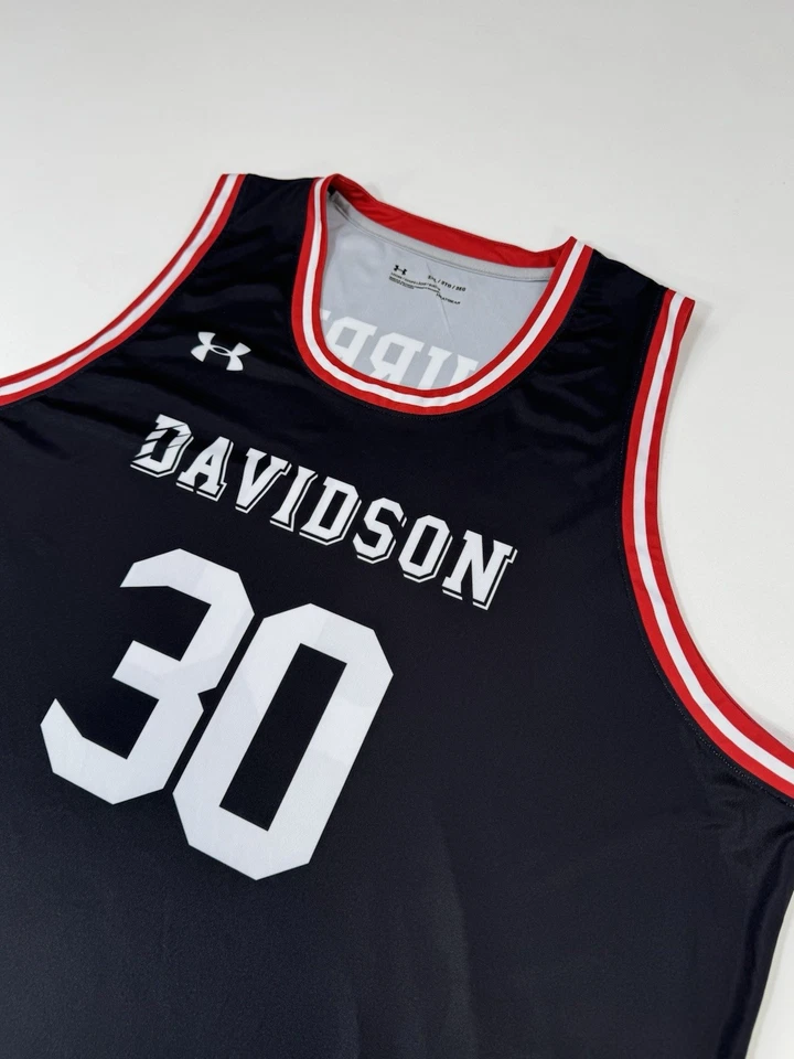 正品 Under Armour Stephen Curry Davidson 野猫 NCAA 大学球衣 3XL — 第 2/4 张图片