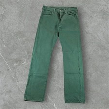 Levi's 501 Jeans Mens 32x34 Green Straight Leg Button Fly Straight Leg Original