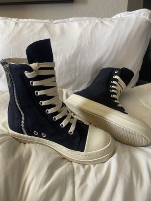 Rick Owens Women's Drkshdw Ramones Hi Top Zipper Black shoes Size 36 US 6.