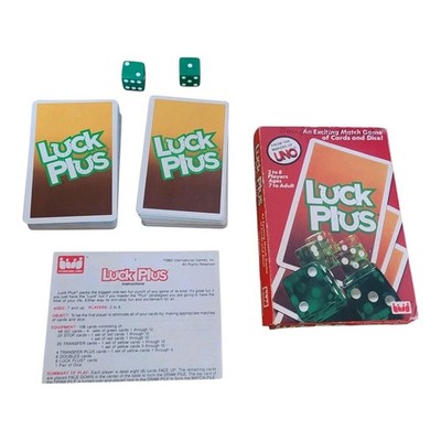 VTG Luck Plus Card Dice Game 1983 Makers of UNO Complete W/Instructions no. 1020