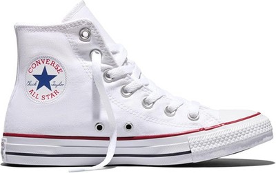 Converse All Star High Canvas Shoes OPTICAL WHITE Sneakers Assorted Sizes