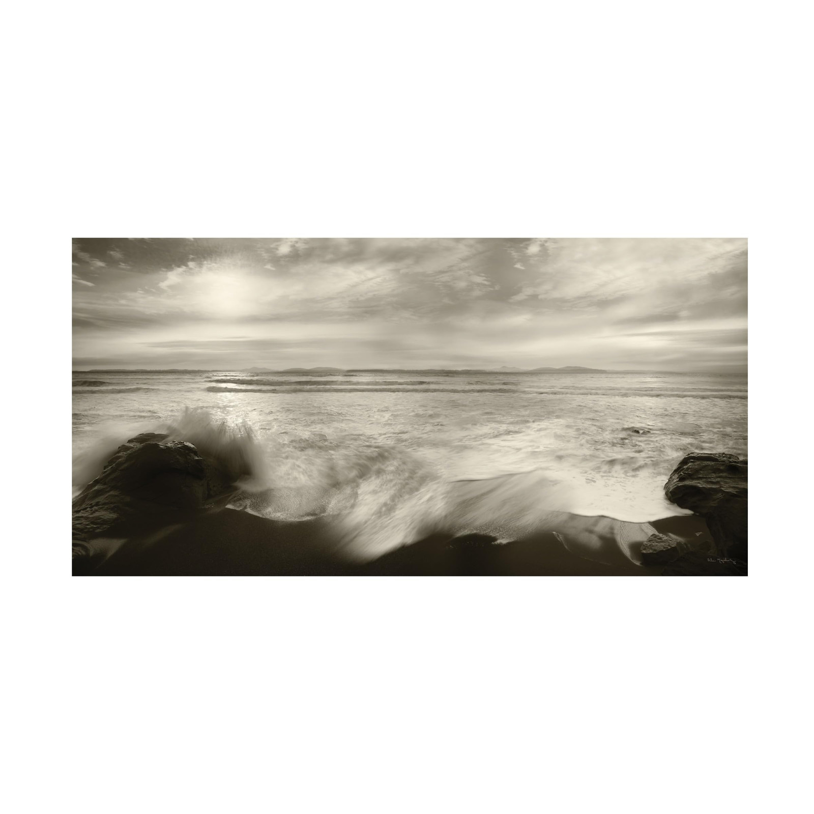 Canvas Wall Art - Alan Majchrowicz 'Tides and Waves Panorama' Wall Art for Li...