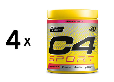 4 x Cellucor C4 Sport (30 Serv) Fruit Punch (78,08 EUR/kg)