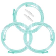 3 Pack Oxygen Tubing with 2pcs Oxygen Tubing Connector - 7Ft Premium Green Cr...