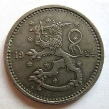1924-S FINLAND 1 Markka