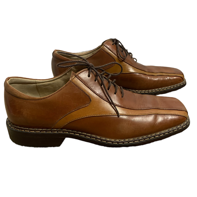 Vintage 90s Stacy Adams Leather Two Tone Shoes 11M Brown Vintage 90s Stacy Adams Leather Two Tone Shoes 11M Brown