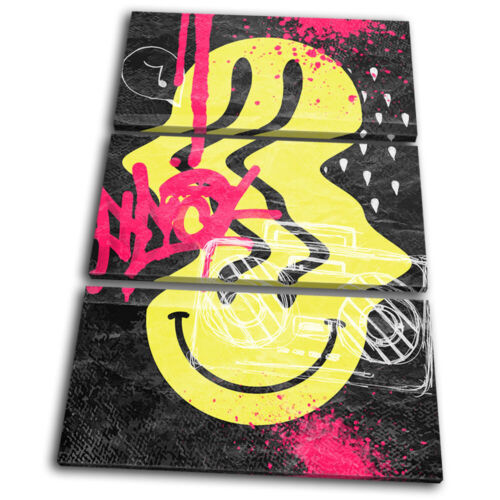 Rave Urban 90s Graffiti Musical TREBLE Leinwand Kunst Bild drucken - Bild 1 von 1