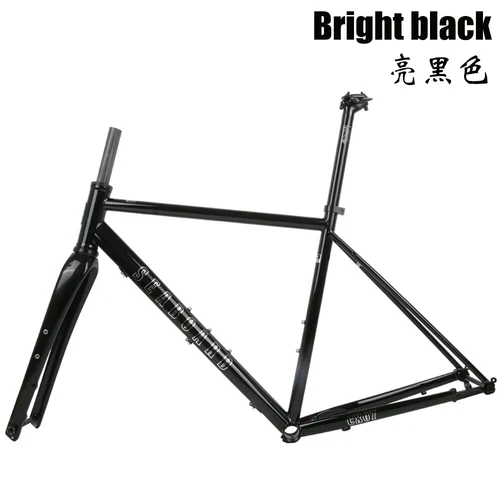 700C Carbon Road Bicycle Frameset Steel Gravel Off-Road Bike Frame Disc Brake - Picture 14 of 36