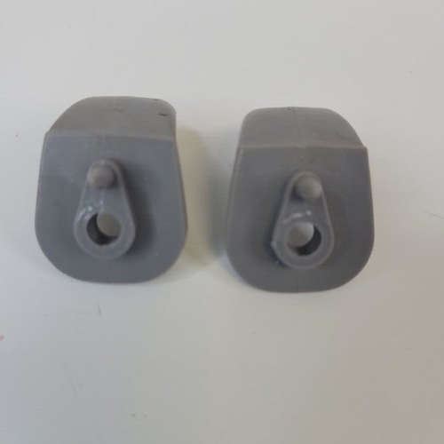1995-2004 Mitsubishi Montero Sport Sun Visor Clip Gray with Screws Set of 2 OEM - Picture 4 of 4