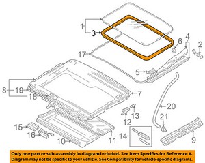 door f150 repair fuel Montero Sunroof Weatherstrip OEM Sport 04 MITSUBISHI 97