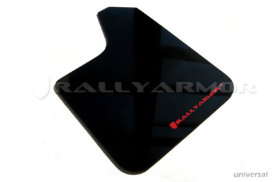 Rally Armor Universal Urethan Schmutzfänger 4er Set schwarz Flap mit rotem Logo