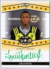 2013 TORII HUNTER Leaf Army All-American Bowl Tour Autographs Green Ink 21/25