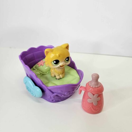 Littlest Pet Shop LPS First Generation Rare Cat with Bed Magnetic Motion, bottle - Picture 1 of 13