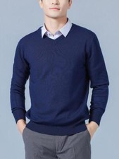 Mens 100 Cashmere Sweater Warm Tops Winter Outwear Casual Comfort Loose Fashion