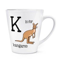 K Ist FüR KäNguru 341Ml Latte Becher Tasse - Alphabet Lustig