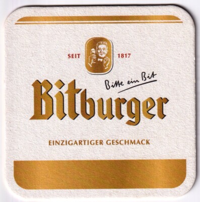 Bierdeckel   Bitburger   Bitte ein Bit