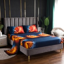 RMFWHKH Ball Printed Twin Size Children's Bed Sheets Set