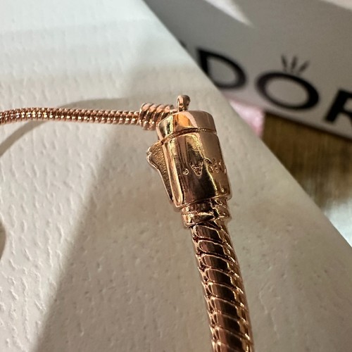 Pandora Genuine Rose Gold Slider Bracelet, 5 Cherry Blossom Charms, One Size - Picture 10 of 10