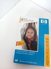 Advanced HP Photo Paper Glossy 4"X6" Inkjet 100 Sheets 10.5 mil