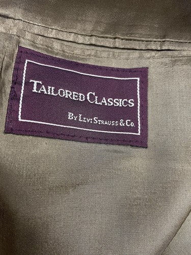 Vintage Levi's Tailored Classic Blazer Sport Coat 44 R Mens Tweed Brown Wool 80s - Picture 5 of 13