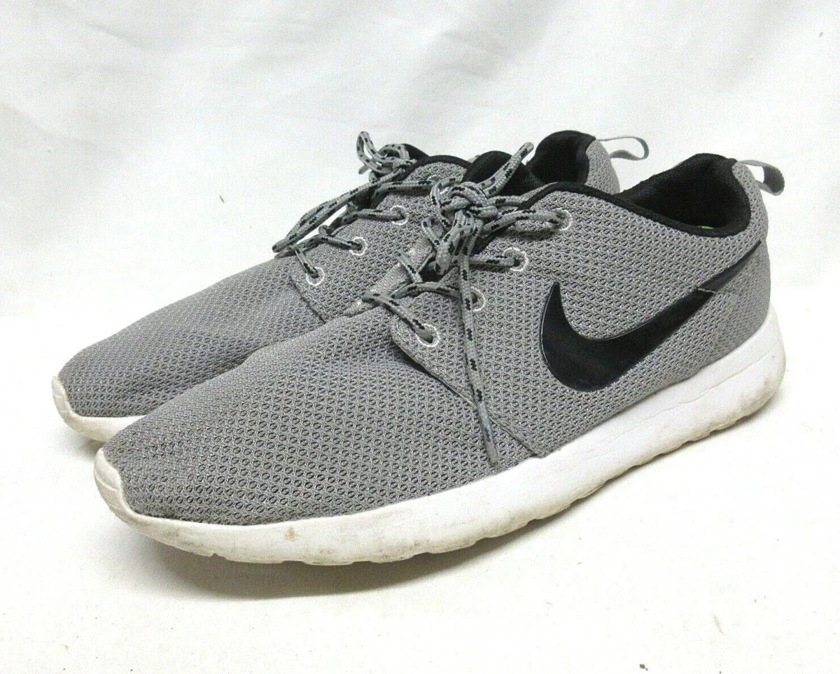 NIKE ROCHE RUNNING SHOES MEN SZ 9.5 GRAY WHITE BLACK 511881 061 2013 EXCELLENT