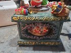 Vintage Christmas Gramophone Music Box Santa Mrs Claus Plays Jingle Bell Rock — photo 2