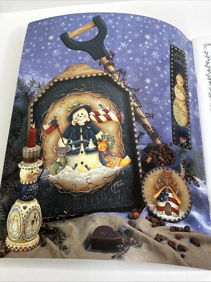 Folleto de patrón de pintura decorativa de Navidad entre las vides Foto 2 de 4