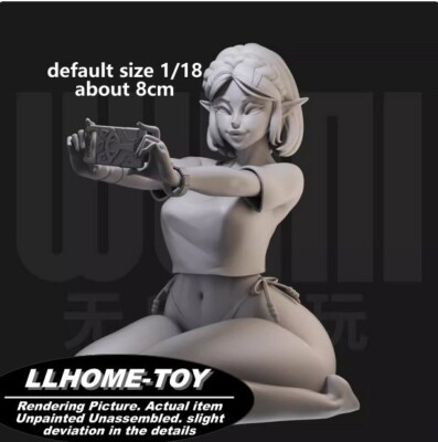 Game Princess Z selfie Resin 3D Print GK Kit Figure DIY Model Unpainted