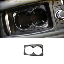For Mazda 3 Axela 17-18 Carbon Fiber look Center Console Water Cup Holder Panel