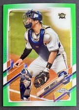Yuma Tongu 2021 Topps Chrome NPB GREEN REFRACTOR Card #160 /99 BUFFALOES