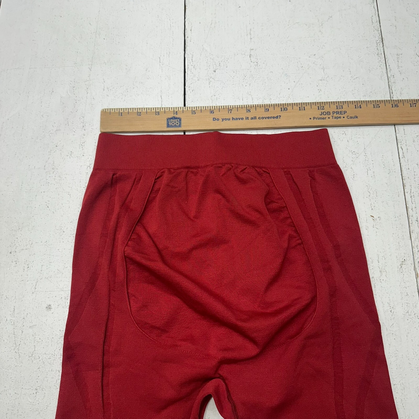 Dark Red Elastic Waist Fitted Basic Athletic Legg… - image 3