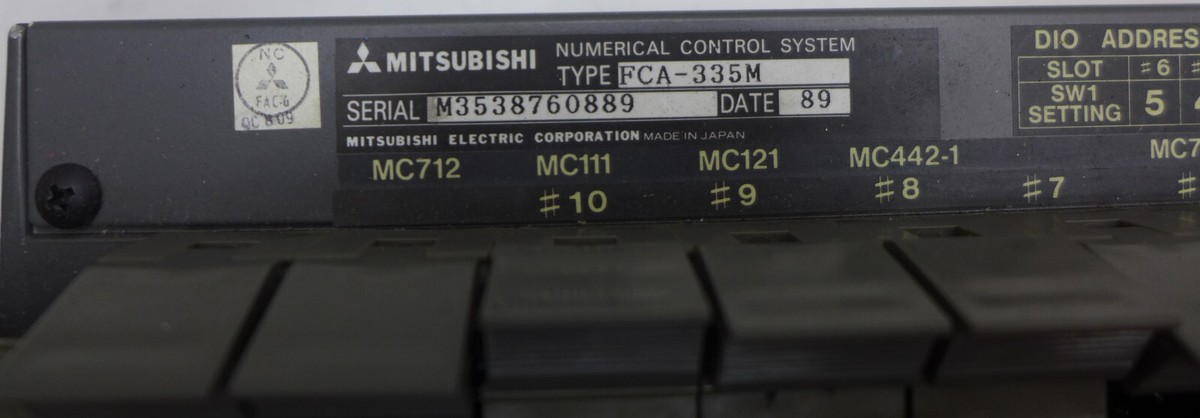 Mitsubishi Meldas FCA-335M Numerical Control System w Mitsubishi Meldas FCA-335M Numerical Control System w
