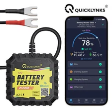 QUICKLYNKS BT2000 Bluetooth Battery Monitor 12V Battery Load Tester 100~2000 CCA