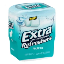 Extra Refreshers Polar Ice Chewing Gum 40 Pieces 12 Bottles Free Shipping